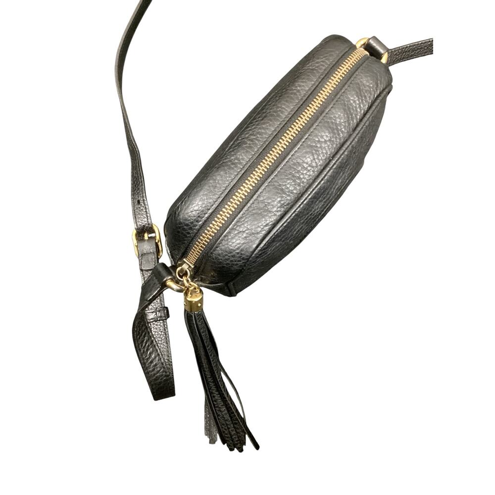 Gucci Black Pebbled Leather Soho Disco Crossbody Bag with Tassel #347994 527066 - Picture 5 of 11